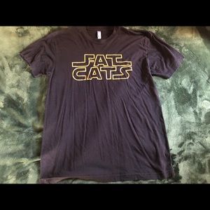 Black “Fat Cats” graphic t-shirt